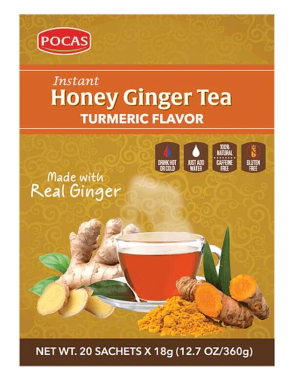 Pocas Instant Honey Ginger Tea - Turmeric Flavor