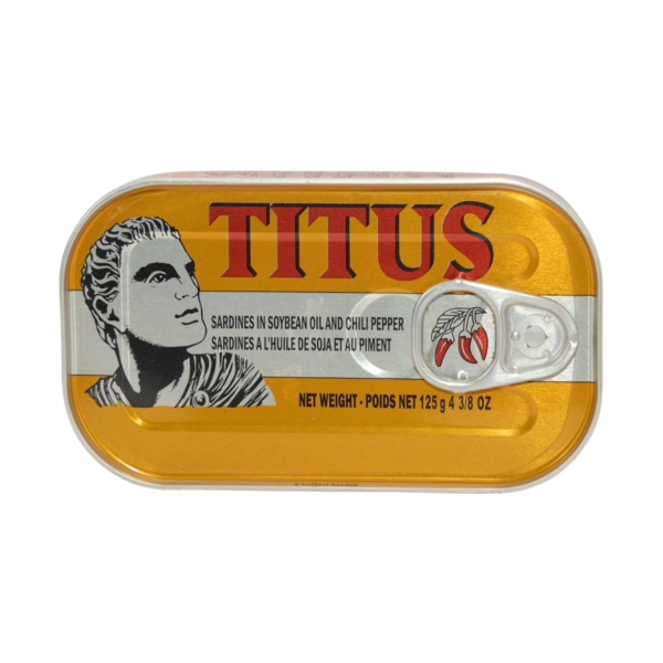 Hot Titus Sardine in soybean oil and chili