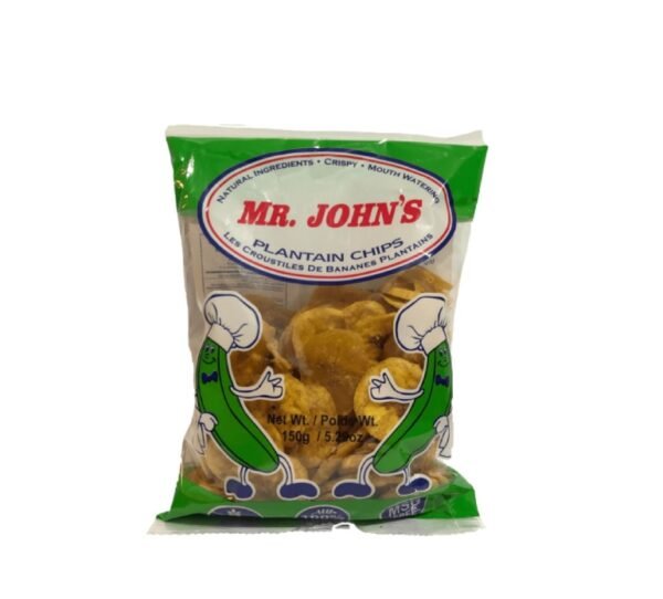 Plantain chips/Mr John sweet unripe 150g (Pack of 4)